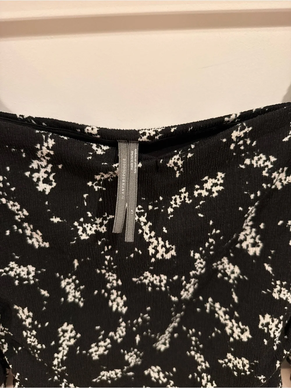 Anthropology floral puff blouse long sleeve